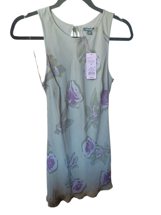 wild fable Dresses & Skirts - wild fable Green Floral Print Dress with Lavender Accents